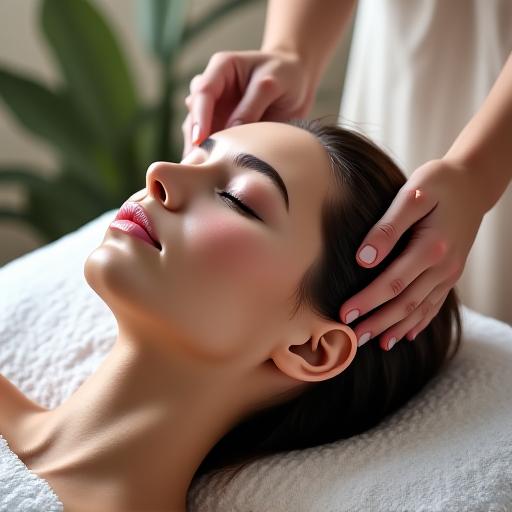 A relaxing head spa treatment.