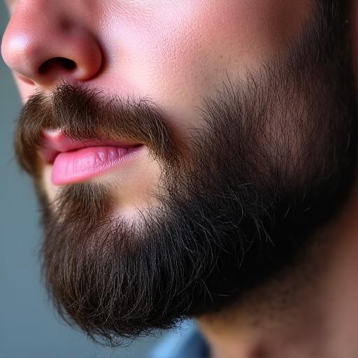 A perfectly shaped and groomed beard.